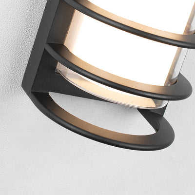 Modern Minimalist Cylinder Aluminum Acrylic LED Wall Sconce Lamp For Outdoor Patio