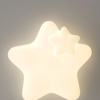 Modern Minimalist Star Plastic Iron LED Flush Mount Ceiling Light For Bedroom