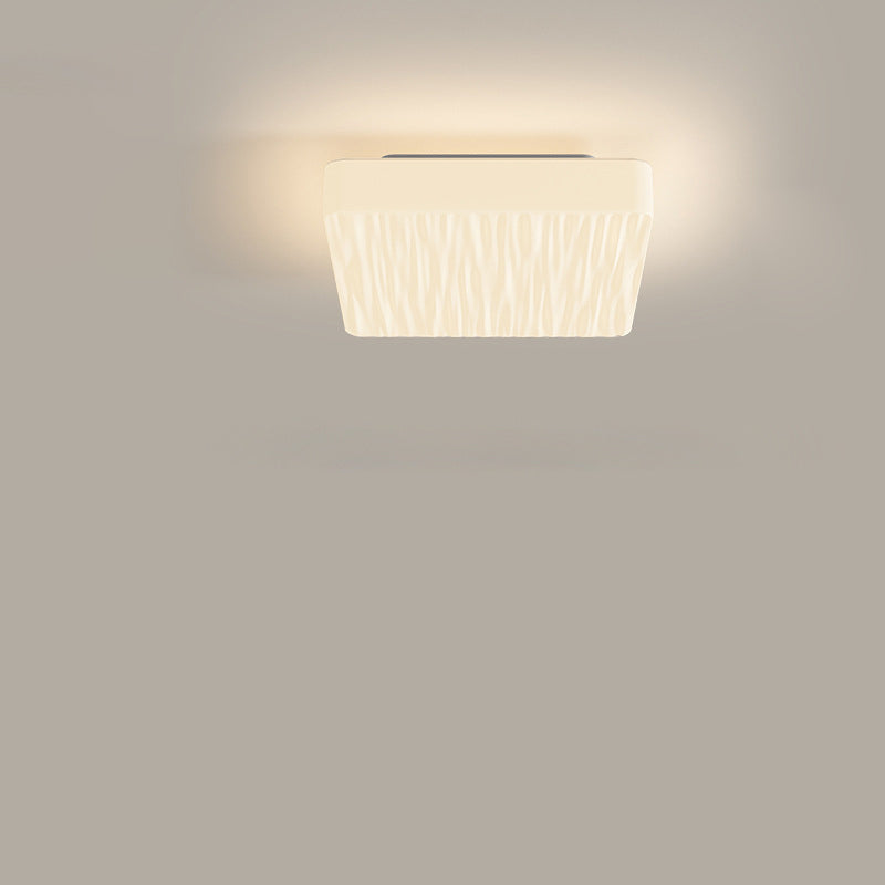 Modern Minimalist Square Plastic Iron LED Flush Mount Ceiling Light For Bedroom