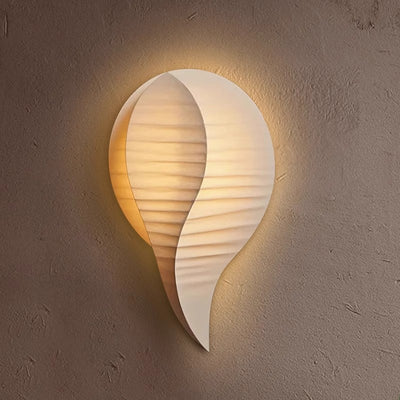 Traditional Japanese Teardrop Fabric LED Wall Sconce Lamp For Hallway