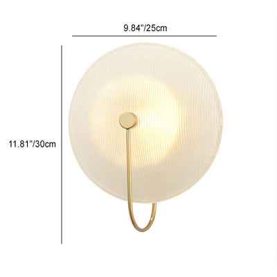 Moderne minimalistische runde Glas Eisen 1-Licht Wandleuchte Lampe für Flur 