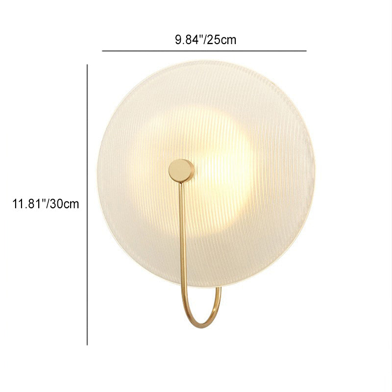 Moderne minimalistische runde Glas Eisen 1-Licht Wandleuchte Lampe für Flur 