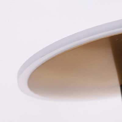 Zeitgenössische kreative UFO-runde Aluminium-Acryl-LED-Tischlampe für Schlafzimmer 