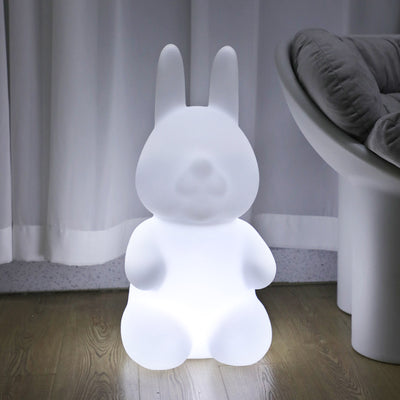 Zeitgenössische kreative Kaninchen PE Kunststoff LED Stehlampe für Schlafzimmer 