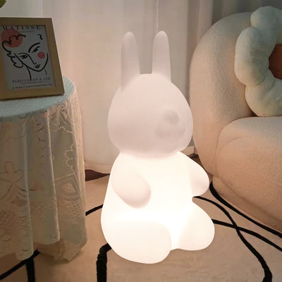 Zeitgenössische kreative Kaninchen PE Kunststoff LED Stehlampe für Schlafzimmer 