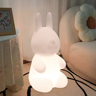 Zeitgenössische kreative Kaninchen PE Kunststoff LED Stehlampe für Schlafzimmer 