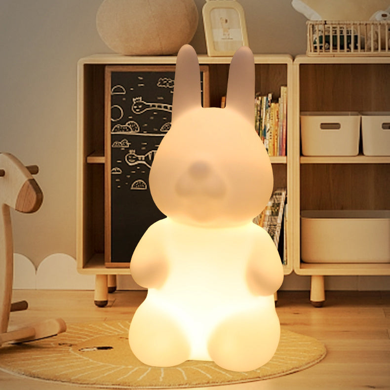 Zeitgenössische kreative Kaninchen PE Kunststoff LED Stehlampe für Schlafzimmer 