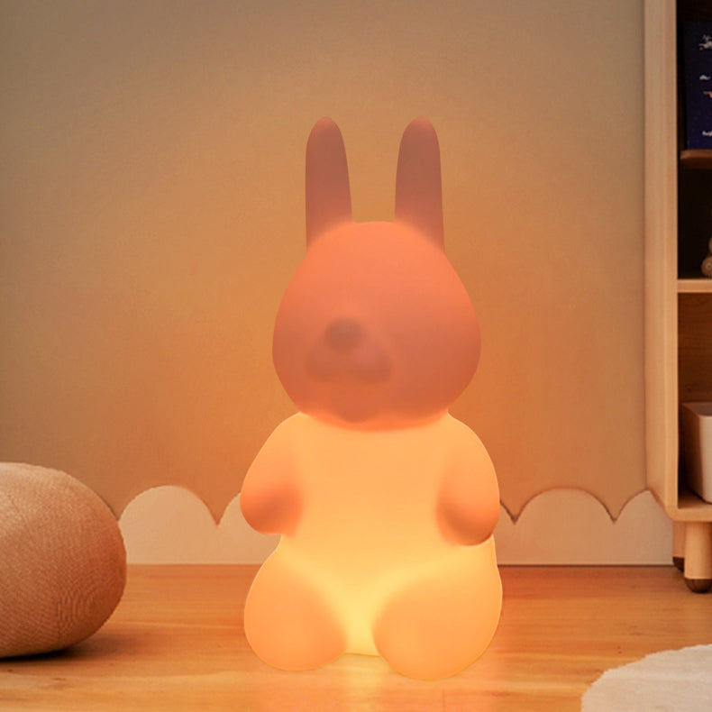 Zeitgenössische kreative Kaninchen PE Kunststoff LED Stehlampe für Schlafzimmer 