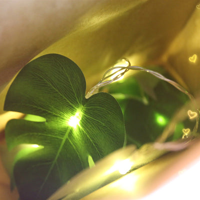 Moderne Art-Deco-Blatt-Kunststoff-LED-Lichterkette für Wohnzimmer 