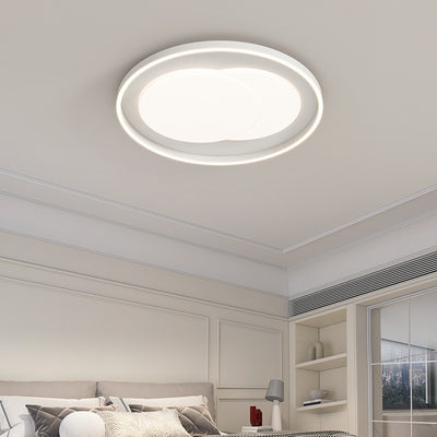 Modern Minimalist Round Iron Acrylic LED Flush-Mount Ceiling Light For Bedroom