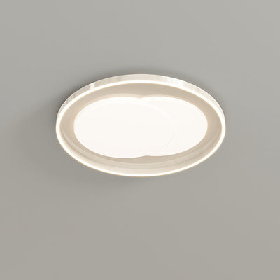 Modern Minimalist Round Iron Acrylic LED Flush-Mount Ceiling Light For Bedroom