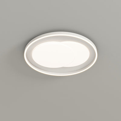 Modern Minimalist Round Iron Acrylic LED Flush-Mount Ceiling Light For Bedroom