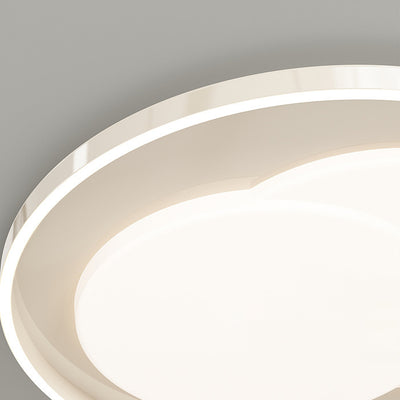 Modern Minimalist Round Iron Acrylic LED Flush-Mount Ceiling Light For Bedroom