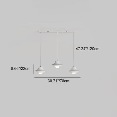 Modern Minimalist Trapezoid Iron Acrylic 1/3 Light Chandelier Island Light For Dining Room