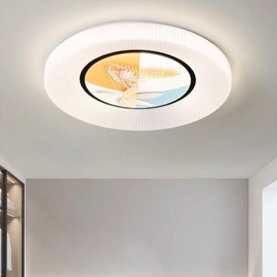 Moderne minimalistische Blume Runde Eisen Acryl LED Unterputz Deckenleuchte für Schlafzimmer 