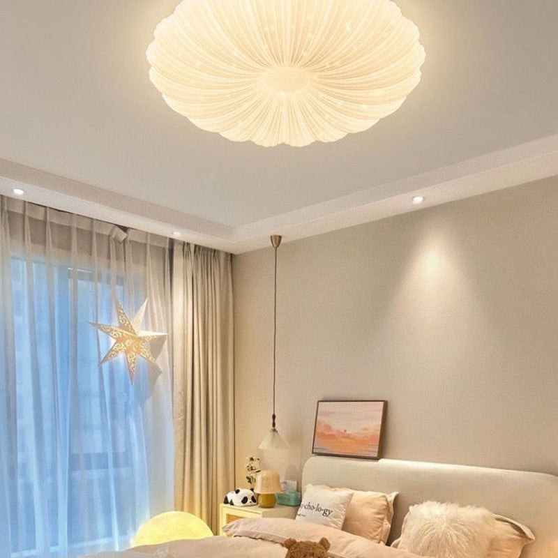 Moderne minimalistische Blume Runde Eisen Acryl LED Unterputz Deckenleuchte für Schlafzimmer 