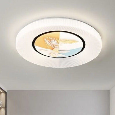 Moderne minimalistische Blume Runde Eisen Acryl LED Unterputz Deckenleuchte für Schlafzimmer 