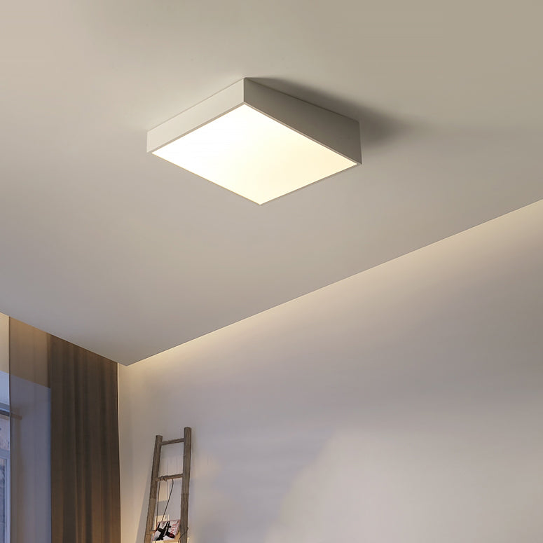 Modern Minimalist Trapezoid Iron Acrylic LED Flush-Mount Ceiling Light For Bedroom