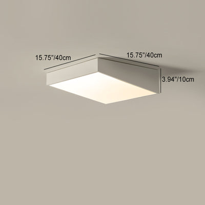 Modern Minimalist Trapezoid Iron Acrylic LED Flush-Mount Ceiling Light For Bedroom