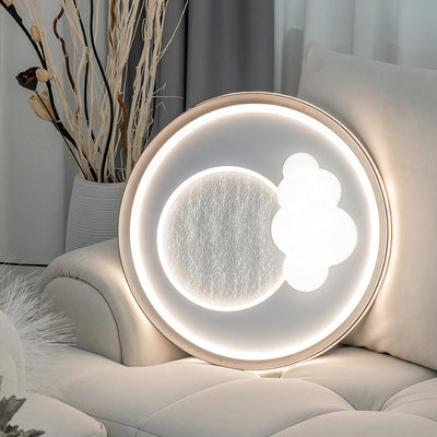 Modern Simplicity Cloud Round Acrylic Iron Aluminum LED Flush Mount Ceiling Light For Bedroom