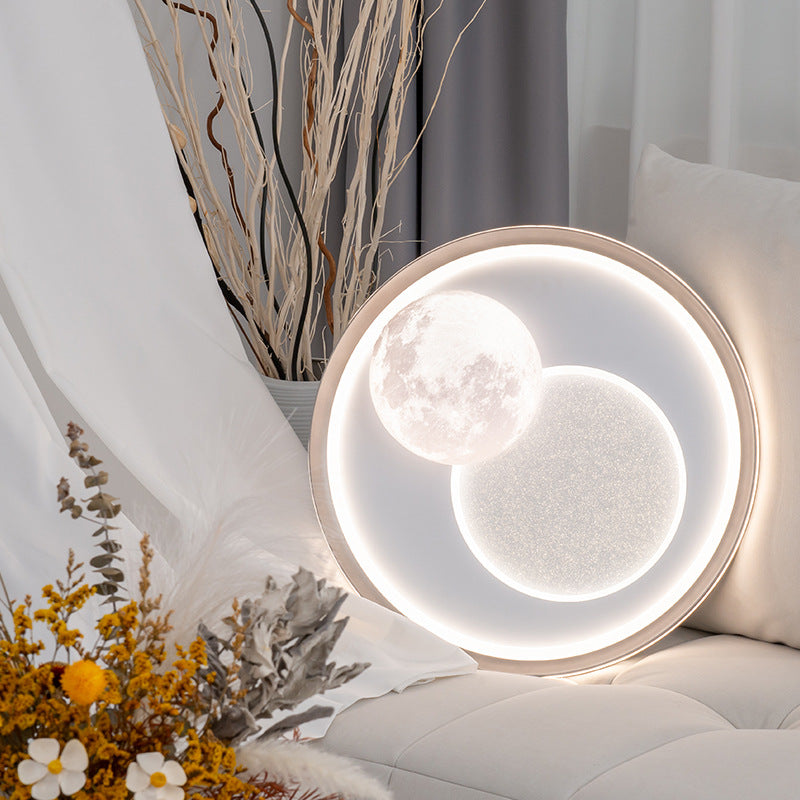 Modern Simplicity Cloud Round Acrylic Iron Aluminum LED Flush Mount Ceiling Light For Bedroom