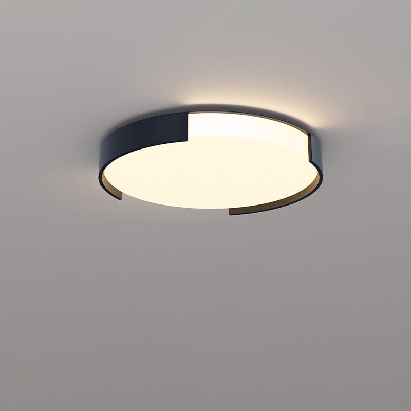 Modern Simplicity Rectangle Iron Plastic LED Flush Mount Ceiling Light For Living Room