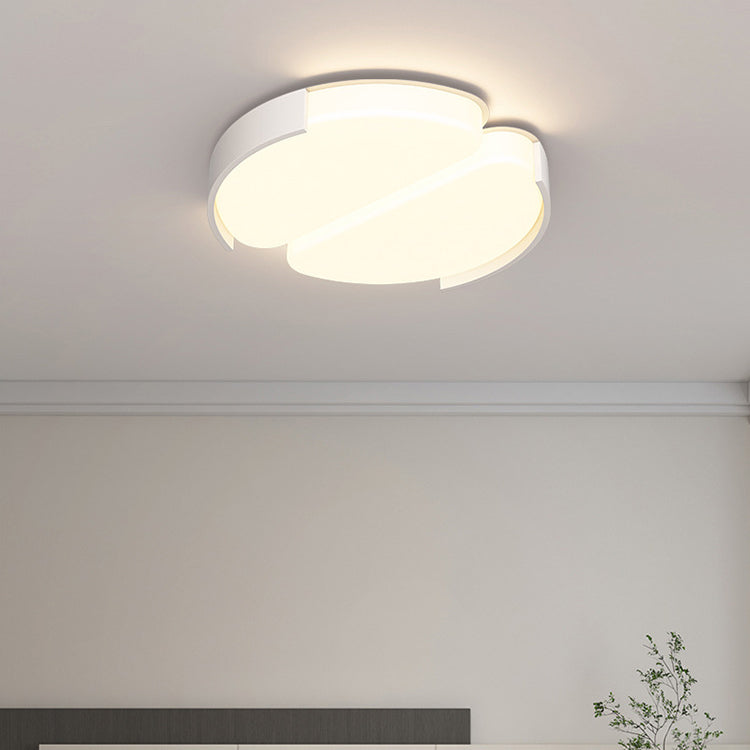 Modern Simplicity Rectangle Iron Plastic LED Flush Mount Ceiling Light For Living Room