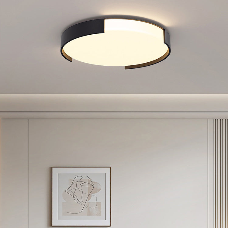 Modern Simplicity Rectangle Iron Plastic LED Flush Mount Ceiling Light For Living Room