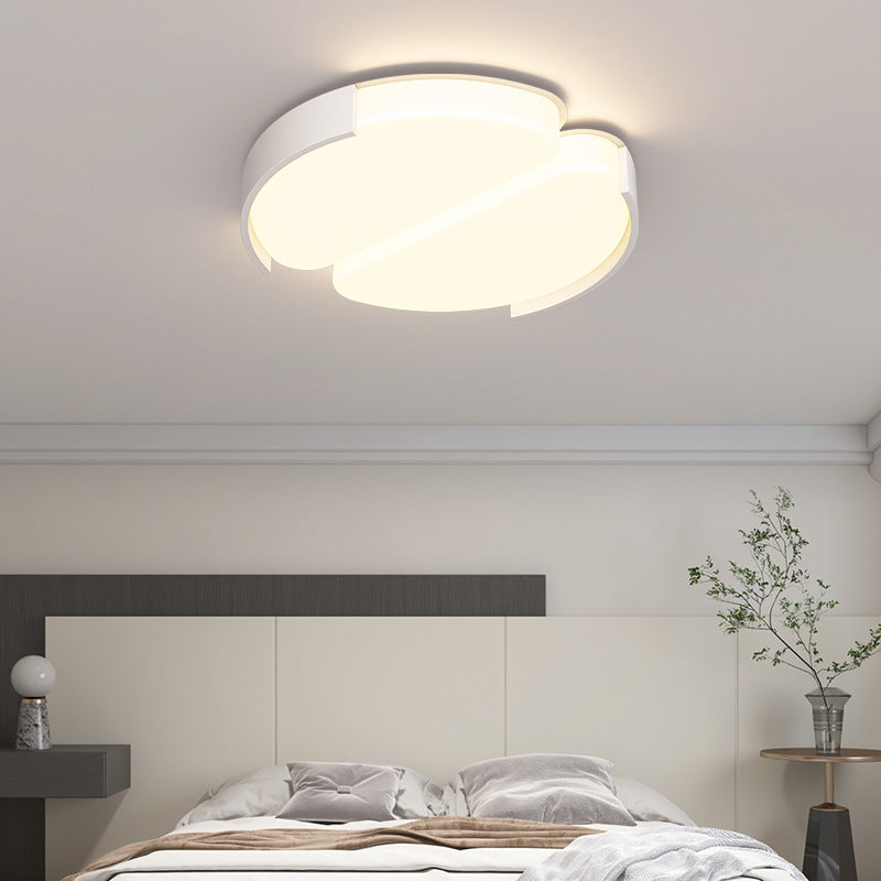 Modern Simplicity Rectangle Iron Plastic LED Flush Mount Ceiling Light For Living Room