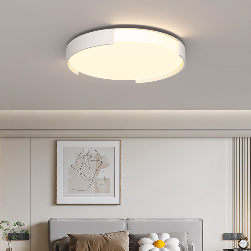 Modern Simplicity Rectangle Iron Plastic LED Flush Mount Ceiling Light For Living Room