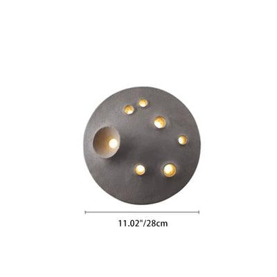 Contemporary Creative Moon Round Concrete LED Wall Sconce Lamp For Outdoor Patio