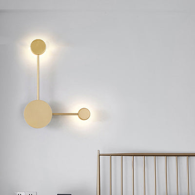 Moderne minimalistische North Star Runde Eisen Acryl LED Wandleuchte Lampe für Schlafzimmer 