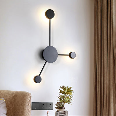 Moderne minimalistische North Star Runde Eisen Acryl LED Wandleuchte Lampe für Schlafzimmer 