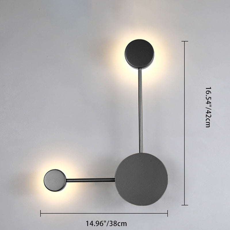 Moderne minimalistische North Star Runde Eisen Acryl LED Wandleuchte Lampe für Schlafzimmer 