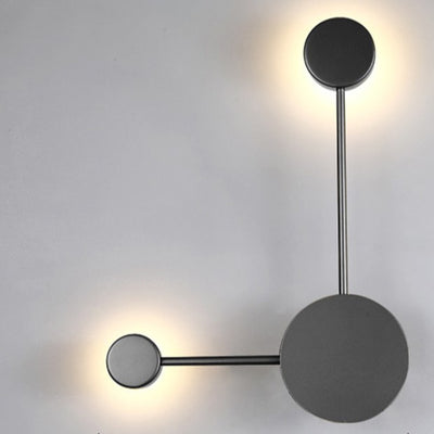 Moderne minimalistische North Star Runde Eisen Acryl LED Wandleuchte Lampe für Schlafzimmer 