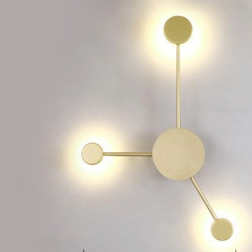 Moderne minimalistische North Star Runde Eisen Acryl LED Wandleuchte Lampe für Schlafzimmer 