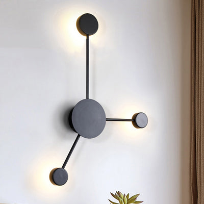 Moderne minimalistische North Star Runde Eisen Acryl LED Wandleuchte Lampe für Schlafzimmer 