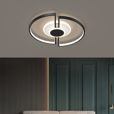 Contemporary Scandinavian Square Iron Acrylic LED Flush Mount Ceiling Light For Bedroom