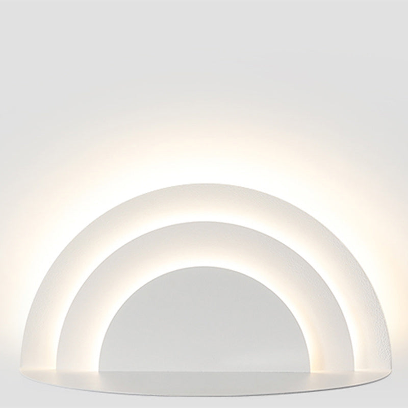 Modern Minimalist Semicircle Iron Acrylic LED Wall Sconce Lamp For Bedroom