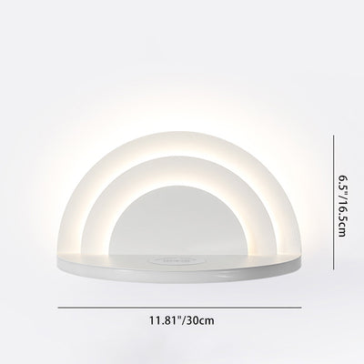 Modern Minimalist Semicircle Iron Acrylic LED Wall Sconce Lamp For Bedroom