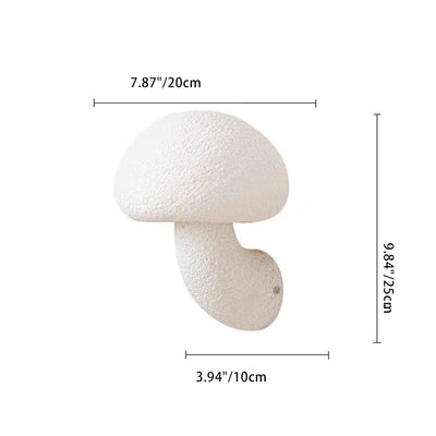 Contemporary Creative Mushroom Resin 1-Light Wall Sconce Lamp For Bedroom