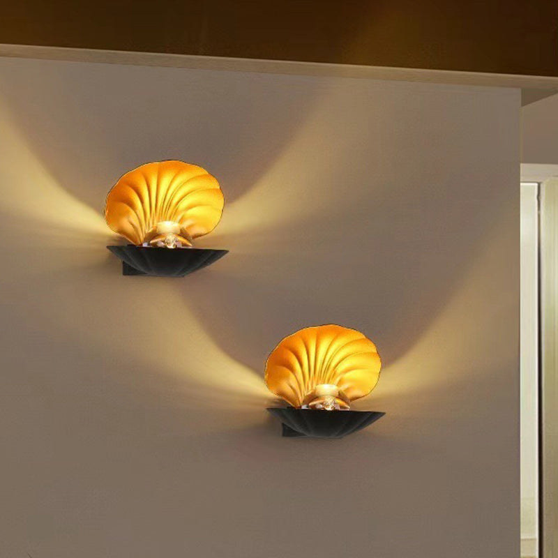 Contemporary Creative Waterproof Shell Aluminum Acrylic LED Wall Sconce Lamp For Outdoor Patio