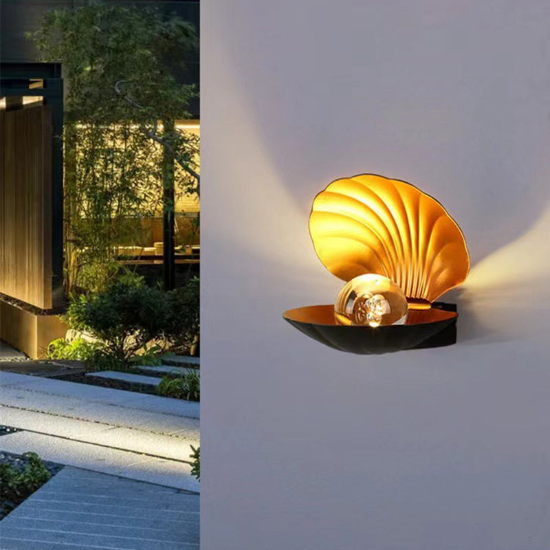 Contemporary Creative Waterproof Shell Aluminum Acrylic LED Wall Sconce Lamp For Outdoor Patio