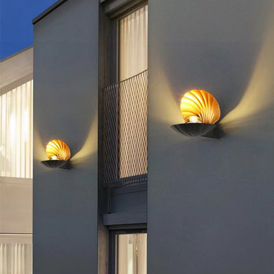 Contemporary Creative Waterproof Shell Aluminum Acrylic LED Wall Sconce Lamp For Outdoor Patio