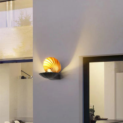 Contemporary Creative Waterproof Shell Aluminum Acrylic LED Wall Sconce Lamp For Outdoor Patio