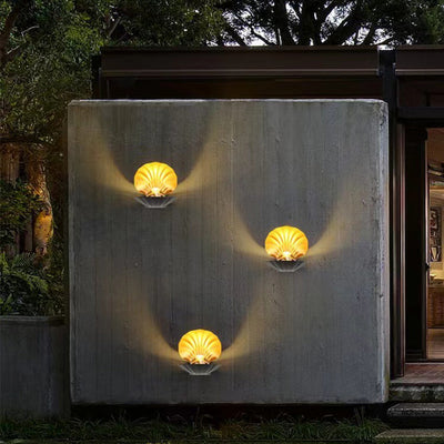 Contemporary Creative Waterproof Shell Aluminum Acrylic LED Wall Sconce Lamp For Outdoor Patio