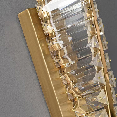 Modern Luxury Twisted Stainless Steel Crystal LED Wall Sconce Lamp For Living Room