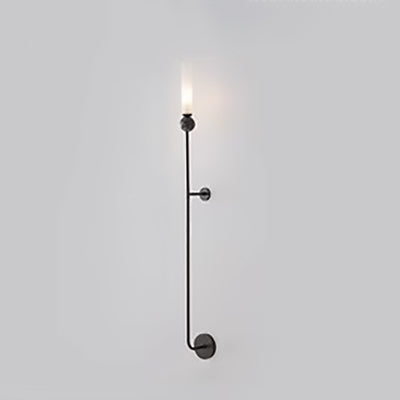 Contemporary Nordic Cylinder Copper Marble 1-Light Wall Sconce Lamp For Hallway