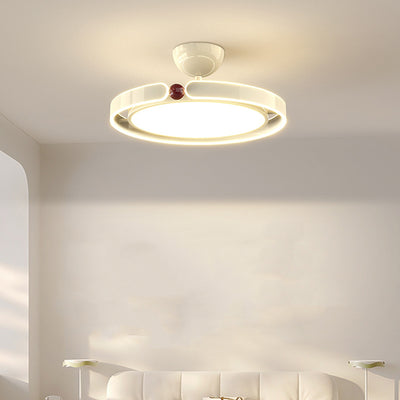 Moderne minimalistische runde Eisen Aluminium Acryl LED Semi-Flush Mount Deckenleuchte für Schlafzimmer 