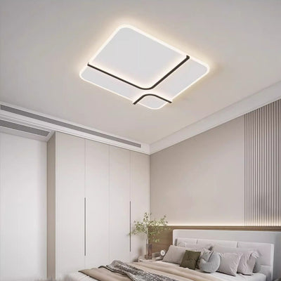 Modern Simplicity Round Iron Acrylic Aluminum LED Flush Mount Ceiling Light For Bedroom